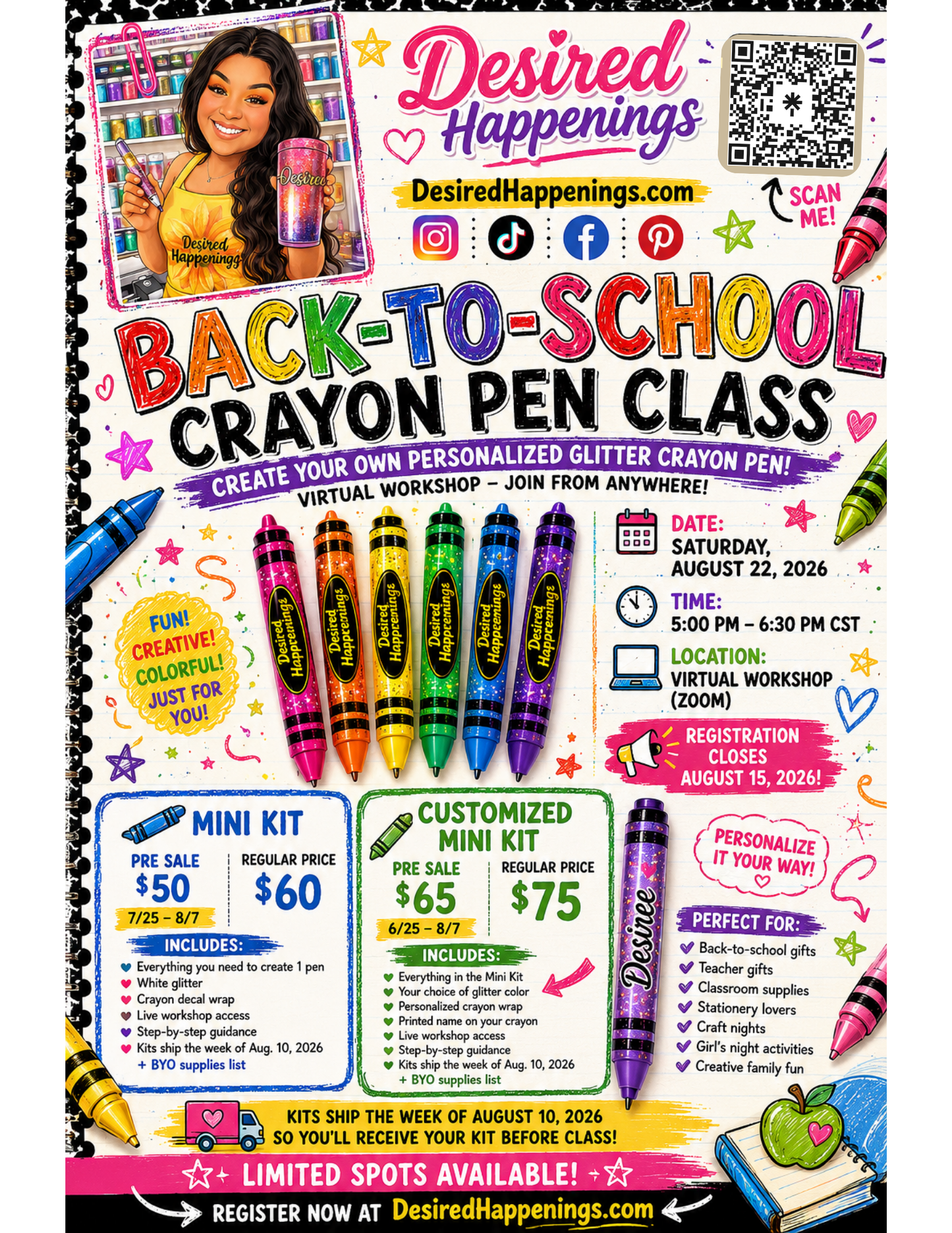🖍️Back-to-School Crayon Pen Workshop