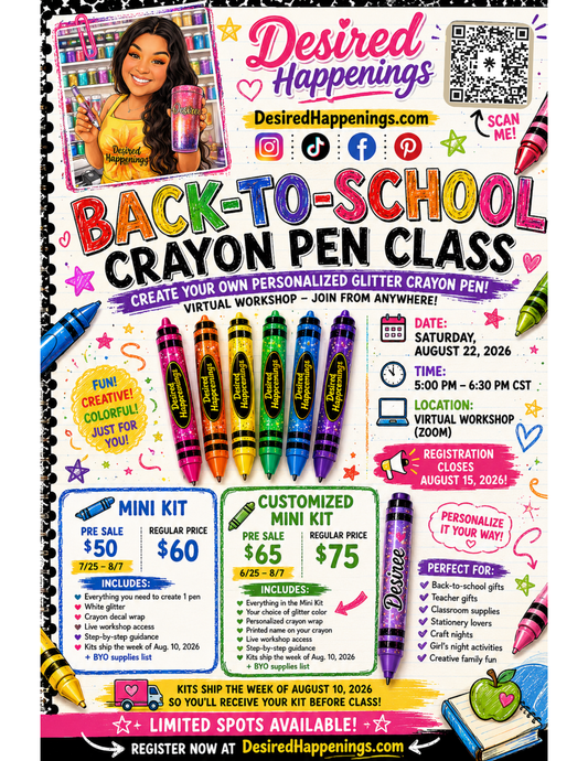 🖍️Customized: Back-to-School Crayon Pen Workshop